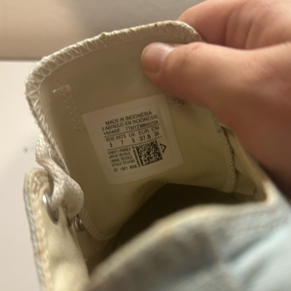 Women’s Converse Chuck Taylor – Light Blue, Size 7, Left Shoe Only - Picture 5 of 6